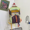 Mochila de Bloques de Color de Aspecto Elegante para Mujer, Mochila de Viaje Ligera de Alta Calidad, Mochila Outdoor de Gran Capacidad, Moderna y Genial