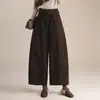 Pantalones Banana de Pierna Ancha de Cintura Alta Elegantes para Mujer 2026 Otoño Nuevo Estilo Sueltos Adelgazantes Cortos Moda Versátiles Casuales