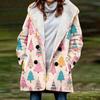 Nuevo abrigo de trench para mujer 2023 invierno engrosado imitación cordero estilo europeo y americano árbol de Navidad venta caliente transfronteriza con capucha al por mayor