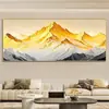 Rizhao Golden Mountain Porcelana de Cristal Pintura Decorativa Pared de Fondo de Sofá de Sala de Estar Soporte de Montaña Pintura Colgante Proyecto de Hotel B&B Venta al por Mayor Individual