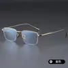 Modelo Business Designer Sm2136 Moda Retrô Ultra Leve Titânio Estilo Old Money Elegante Tendência Pode Ser Combinado com Armação de Óculos para Miopia