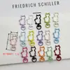 Tinta colorida argola de mola rotação universal cor de doce coelho gato amor chaveiro acessórios de joias diy