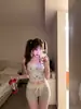 Lindo camisón con estampado de oso para niñas, nuevo estilo de verano, conjunto de pijama de tirantes y shorts para casa, se puede usar afuera
