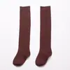 Calcetines Largos de Tejido Liso para Niños Otoño e Invierno 2017 Nuevos Calcetines Largos de Color Sólido Calcetines de Algodón para Niños 6001