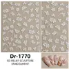 Redanco5D Relieve Popular Pegatinas para Uñas Flor Blanca 3D Pegatinas para Uñas Calcomanías para Diario Dr1770