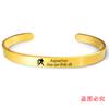 Pulsera Oro Europea y Americana transfronteriza 12 constelaciones pulsera abierta regalo de vacaciones regalo familiar grabado pulsera de acero inoxidable