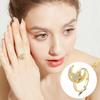 Anillo Giratorio de Mariposa Dorada de Moda y Lujoso con Zircón Juego para Mujer Diseño Personalizado Fabricante de Joyería en Stock Lujo Ligero