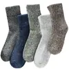 Meias Masculinas Outono e Inverno Meias de Cano Médio Aconchegantes com Forro de Lã Meias de Laço Tendência Vintage Meias de Toalha Masculinas