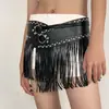 Cinturón de Cuero con Flecos Estilo Vaquero Occidental Popular Europeo y Americano Retro Salvaje Hippie Bohemio Correa Ancha Amazon