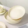 Plato de Paja de Trigo Plato Ins Doméstico de Gama Alta Plato de Cena Plato de Plato Sala de Estar Merienda Plato de Plástico para Frutas y Snacks