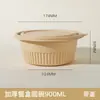 Caixas de Almoço Descartáveis Feitas de Amido de Milho, Biodegradáveis, Atacado, com Tampas, Conjunto para Embalagem para Levar, Alimentos Leves, Refeições Compartimentadas