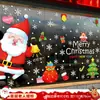 Pegatinas Estáticas de Papá Noel y Árbol de Navidad para Ventanas, Pegatinas para Puertas de Vidrio, Calcomanías para Ventanas, Decoraciones Navideñas, Montaje de Escena