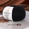 Ovillo de hilo de mohair teñido en degradado de seda para chalecos, suéteres y material de hilo para bebés hechos a mano DIY