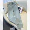 Jeans tubo de humo para mujer primavera y otoño 2024 nuevos este año populares explosiones pantalones baguette pantalones rectos pequeños de nueve