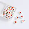 Corazón de Melocotón Aceite Goteante Gato de Dibujos Animados Cerdo Cuentas de Cerámica Hecho a Mano DIY Pulsera Collar Material para Ensartar Accesorios de Joyería