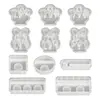 Suporte de Vela Plug-in Coelho Flor DIY Ornamento de Gesso Molde de Silicone Atacado Molde de Bolo