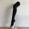 Calcetines Leggings Negros Grises de Aspecto Delgado para Mujer Otoño e Invierno Algodón Planos Color Avena Básicos Versátiles Pantalones Cálidos de Aspecto Delgado