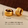 Plata 925 Chapada en Oro Cuentas Rueda Cuentas Espaciadoras Cuentas Sueltas Accesorios para Joyería Pulsera de Cuerda Trenzada Accesorios para Joyería Hecha a Mano DIY