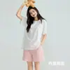 Ropa de Casa para Mujer Manga Corta Shorts Se Pueden Usar Afuera Clase A Algodón Puro Pijama Ropa de Casa con Almohadillas en el Pecho Antibacteriano Transpirable Amigable con la Piel
