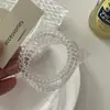 Cordón para Teléfono de Color Translúcido Estilo Coreano Goma para el Cabello para Mujeres Celebridad de Internet Goma para el Cabello sin Costuras Goma para el Cabello Simple de Moda