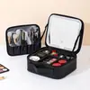 Bolsa de Maquillaje con Espejo LED, Bolsa de Maquillaje de Alta Gama, Bolsa Portátil de Gran Capacidad, Bolsa Portátil Multicapa de Alto Valor