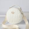Bolsa Europeia e Americana Bordada em Losango Novo Estilo Alça Larga Fashionável Elegante Bolsa de Ombro Feminina Bolsa Transversal Bolsa Pequena Versátil
