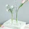 Tubo vertical amor simples vaso de vidro transparente ornamentos de sala de estar decoração hidropônica planta verde de chão arranjo de flores de mesa