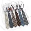 Corbata Pequeña Jk para Mujer, Estilo Universitario, Corbata Marrón Retro para Camisa de Uniforme Japonés, Estudiante Femenina Lista para Usar