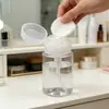 Botella Dispensadora de Agua Desmaquillante, Botella Vacía Transparente, Botella de Presión para Quitaesmalte, Botella de Presión de Agua Cosmética, Botella Dispensadora Portátil para Viaje