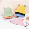 Gorro de bebé para bebé, bonito y súper bonito, gorro de pescador tejido para primavera y otoño para niños, estilo coreano, de moda para otoño e invierno para niños y niñas.
