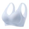 Ropa interior fresca de verano sin costuras para mujer, sujetador sin aros con copa semifija fruncida ultrafina de seda helada, espalda hermosa para mujer