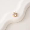 Flor de cinco pétalos incrustada con Zirconia en Oro de 14K Pulsera de Perlas Hecha a Mano DIY de una Sola Fila de Cuentas de Cuatro Vías Plata Doble Fila Multidireccional