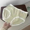 Roupa íntima de algodão para meninas, bebê de algodão 5A antibacteriana confortável, bainha simples macia, forro de algodão na virilha, calcinha feminina