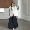 Conjunto de Otoño/Invierno para Niñas 2026 Nuevo Casual Estilo Coreano para Niña Chaleco de Lana de Cordero Talla Mediana/Grande Ropa Interior Pantalones Casuales