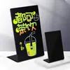 Pizarra Pequeña Puesto Pantalla de Menú Tablero de Menú Creativo Pintado a Mano Tienda de Té de Leche Escritorio Creativo Etiqueta de Precio Borrable