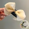 Pinza de Sujeción con Cabeza de Bola de Temperamento Tiara de Lazo de Alto Grado Pinza para el Cabello Pinza para la Parte Posterior de la Cabeza de Mujer Pinza de Hebilla para Cola de Ponda de Malla Linda