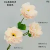 Flor Artificial de Peonía de 3 Cabezas en un Solo Tallo, Flor de Peonía Lujosa, Flor Artificial para Arreglo de Sala de Estar en Casa, Decoración de Hotel de Peonía Hibisco