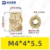 Porcas de Cobre Hot-Melt para Tuba M1-M10 Inserções de Cobre Diagonais Duplas Inserções Rosqueadas de Cobre Porcas Inserção de Cobre Porcas de Injeção Hot-Melt