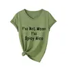 No soy malvada, soy una camiseta básica casual y elegante de manga corta con cuello en V para mujer de Amazon eBay sitio independiente
