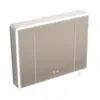 Gabinete de Espelho de Banheiro em Alumínio Espacial Caixa de Armazenamento de Parede Desembaçador Luz Porta-Lenços Espelho Separado Gabinete de Espelho