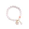 Nuevo temperamento chino pulsera de calcedonia blanca retro pulsera colgante de mariposa joyería de alto sentido fabricantes femeninos joyería al por mayor