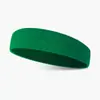 Diadema Deportiva de Algodón Diadema Absorbente de Sudor para Correr Diadema de Baloncesto Color Sólido Pañuelo Antitranspirante Diadema Elástica de Fitness