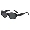 Gafas de sol ovaladas con diseño de uña de arroz y ojo de gato, estilo europeo y americano, para mujer, de alta gama, populares en Internet, para sesión de fotos de moda callejera, protección UV