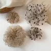 Scrunchie de Organza Esponjoso Estilo Perezoso Estilo Coreano Elegante Diadema Plegada Banda Elástica para Cola de Caballo de Mujer Cuerda para el Cabello