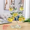 Árbol de manzana de cristal, joyería creativa para el hogar, adornos decorativos para sala de estar, pasillo, mueble de TV, vitrina para vinos, manualidades, decoraciones.
