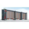 Puerta corrediza seccional inteligente eléctrica de aleación de aluminio personalizada, puerta de fábrica lineal sin rieles, puerta telescópica corrediza automática de fábrica