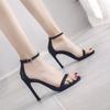Tacones Altos Inspirados en Celebridades para Mujer, Stiletto 2025 Verano Nuevas Sandalias Sexy de Tira al Tobillo de Moda, Estilo Hada