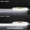 Fita de LED Cob Autoadesiva Ultra-Fina de 3mm de Largura, Luz de Linha Colorida Flexível, Canaleta de 5mm, Tira de Luz Decorativa para Modelo de Carro