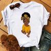 Camiseta de manga corta para mujer 2023, estampado de moda, camiseta de fondo de estación independiente, camiseta de mujer de talla europea, cuello redondo