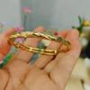 Pulsera lisa push-pull chapada en oro al vacío pulsera de estrella oro de Vietnam pulsera de lluvia de meteoritos pulsera de boda para mujer